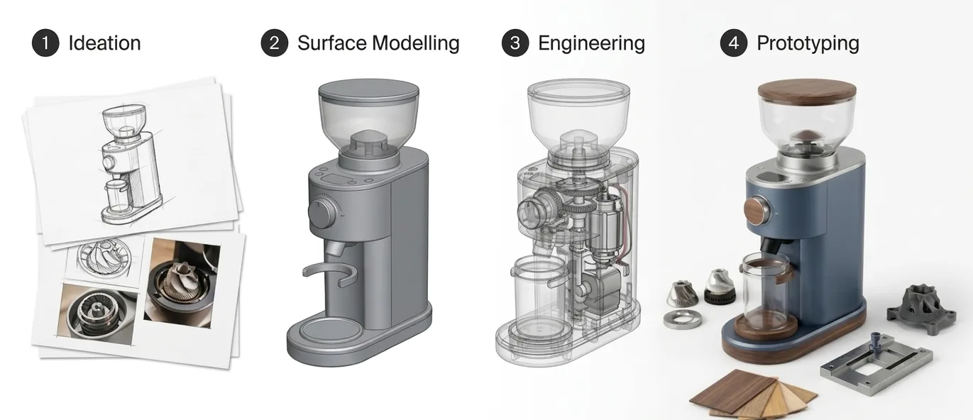 Coffee Grinder Consumer Electronics Design – Ideation to Prototyping